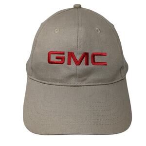 GMC Strapback Baseball Cap Brown One Size Adjustable Embroidered Vented Holes